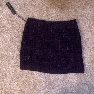 Purple shimmering mini skirt